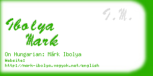 ibolya mark business card